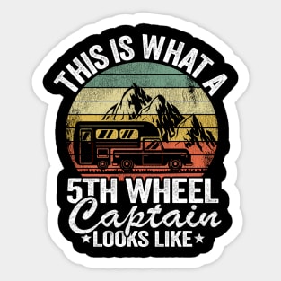 This Is What A 5th Wheel Captain Looks Like Funny Camping Sticker